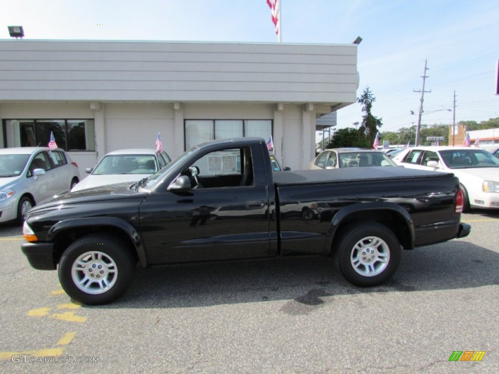 2002 Dakota Sport Regular Cab - Black / Dark Slate Gray photo #4