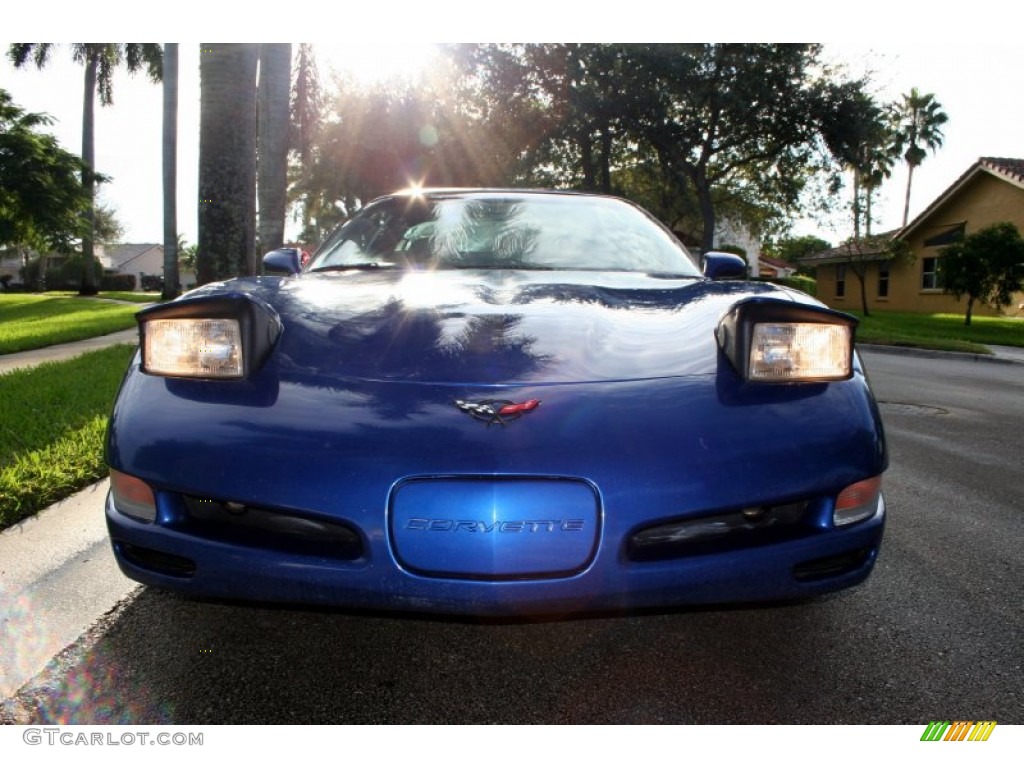 2002 Corvette Coupe - Electron Blue Metallic / Light Oak photo #20