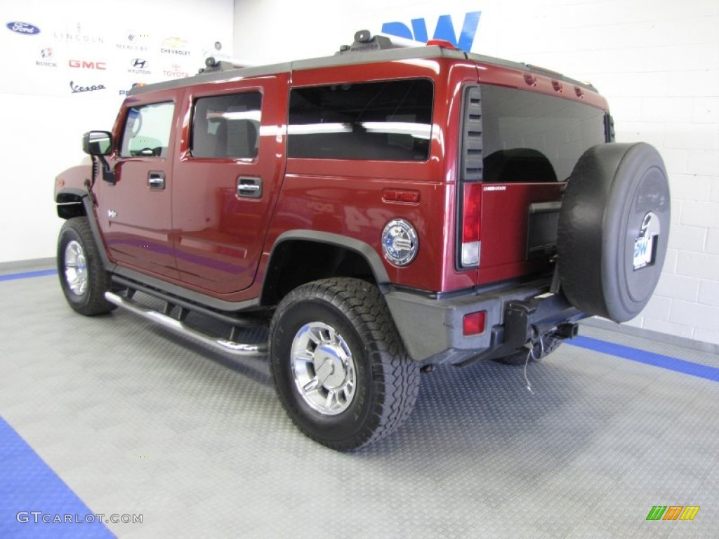 2005 H2 SUV - Red Metallic / Ebony Black photo #3