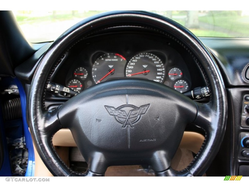 2002 Corvette Coupe - Electron Blue Metallic / Light Oak photo #37