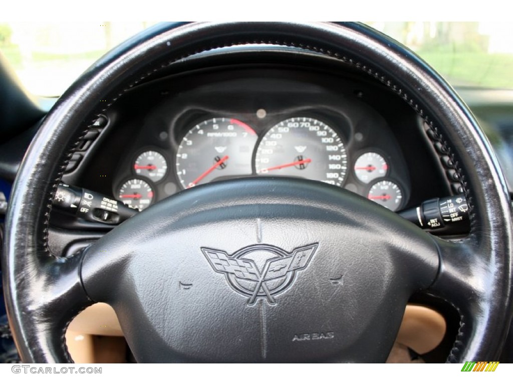 2002 Corvette Coupe - Electron Blue Metallic / Light Oak photo #38