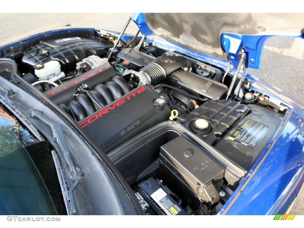 2002 Corvette Coupe - Electron Blue Metallic / Light Oak photo #65