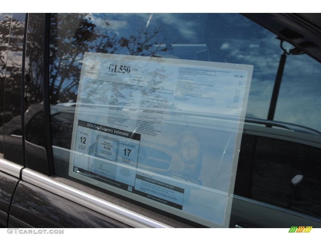 2012 Mercedes-Benz GL 550 4Matic Window Sticker Photo #55114107