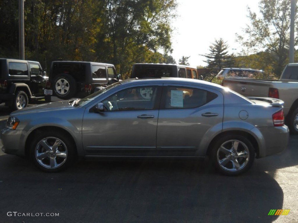 2008 Avenger R/T - Silver Steel Metallic / Dark Slate Gray/Light Graystone photo #9