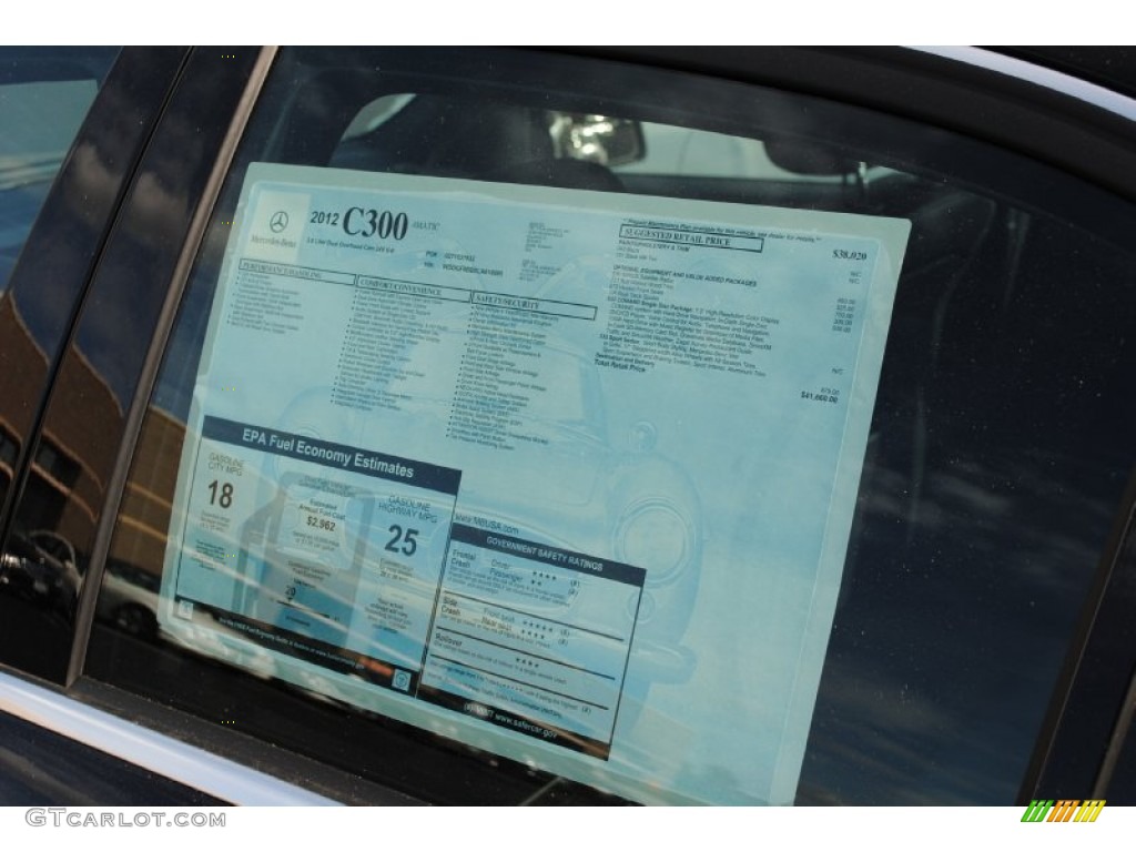2012 Mercedes-Benz C 300 Sport 4Matic Window Sticker Photos