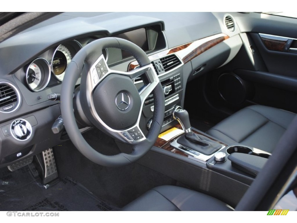 Black Interior 2012 Mercedes-Benz C 300 Sport 4Matic Photo #55114635