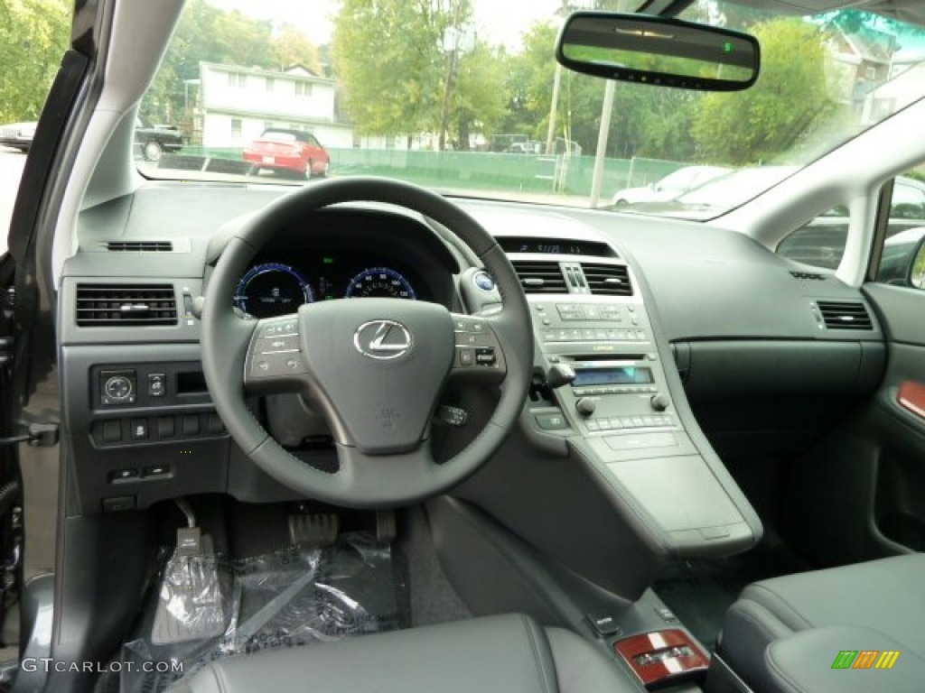 2011 Lexus HS 250h Hybrid Premium Black/Brown Walnut Dashboard Photo #55115601