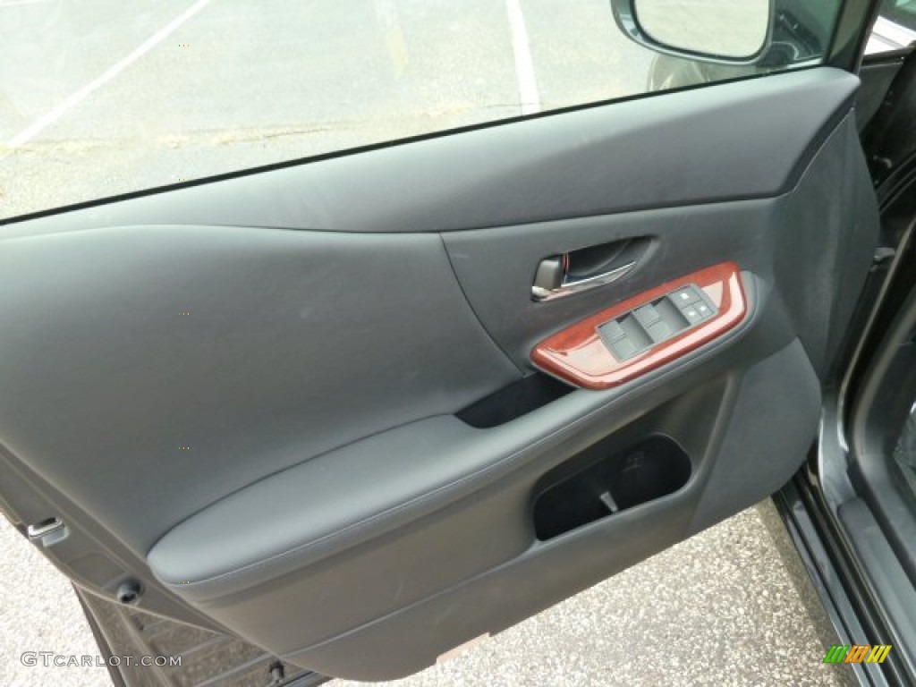 2011 Lexus HS 250h Hybrid Premium Black/Brown Walnut Door Panel Photo #55115616
