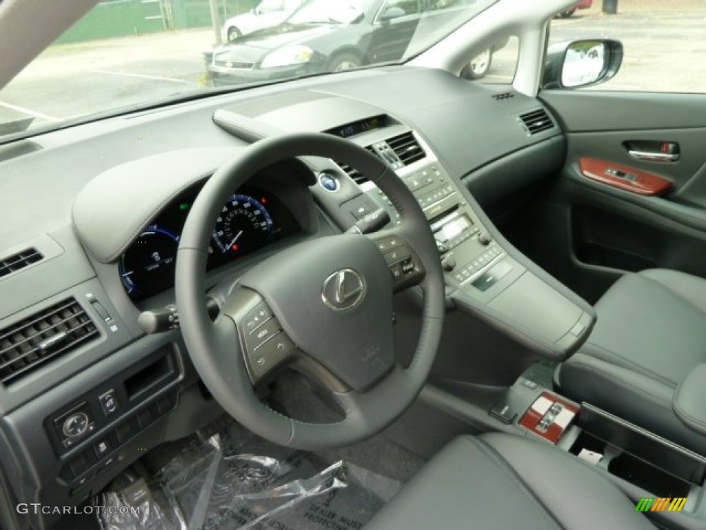 Black/Brown Walnut Interior 2011 Lexus HS 250h Hybrid Premium Photo #55115626