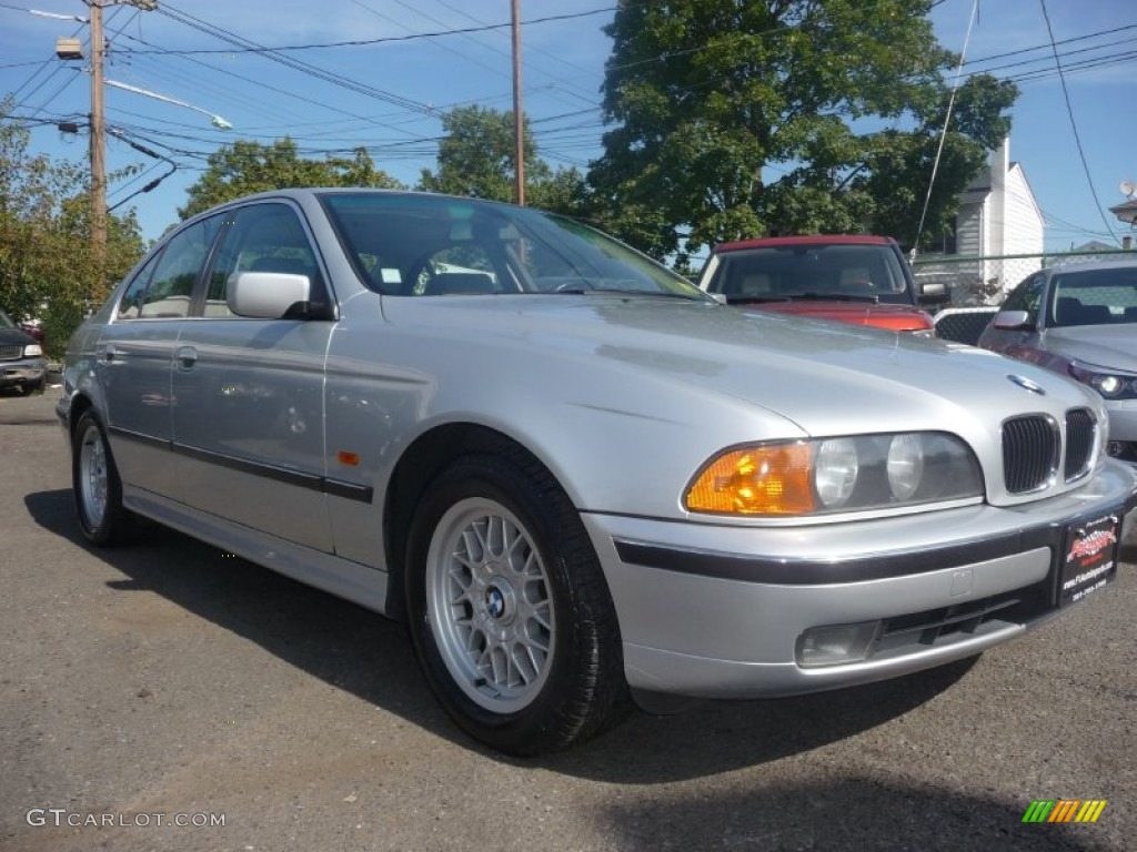 2000 5 Series 528i Sedan - Titanium Silver Metallic / Black photo #3