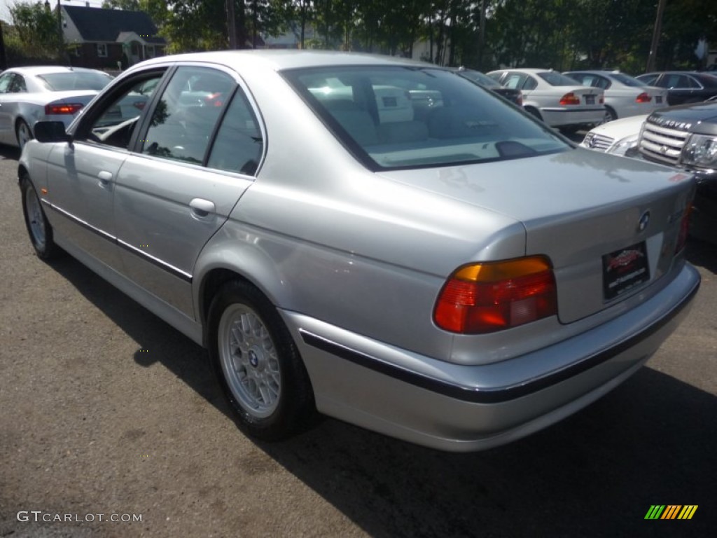 2000 5 Series 528i Sedan - Titanium Silver Metallic / Black photo #6