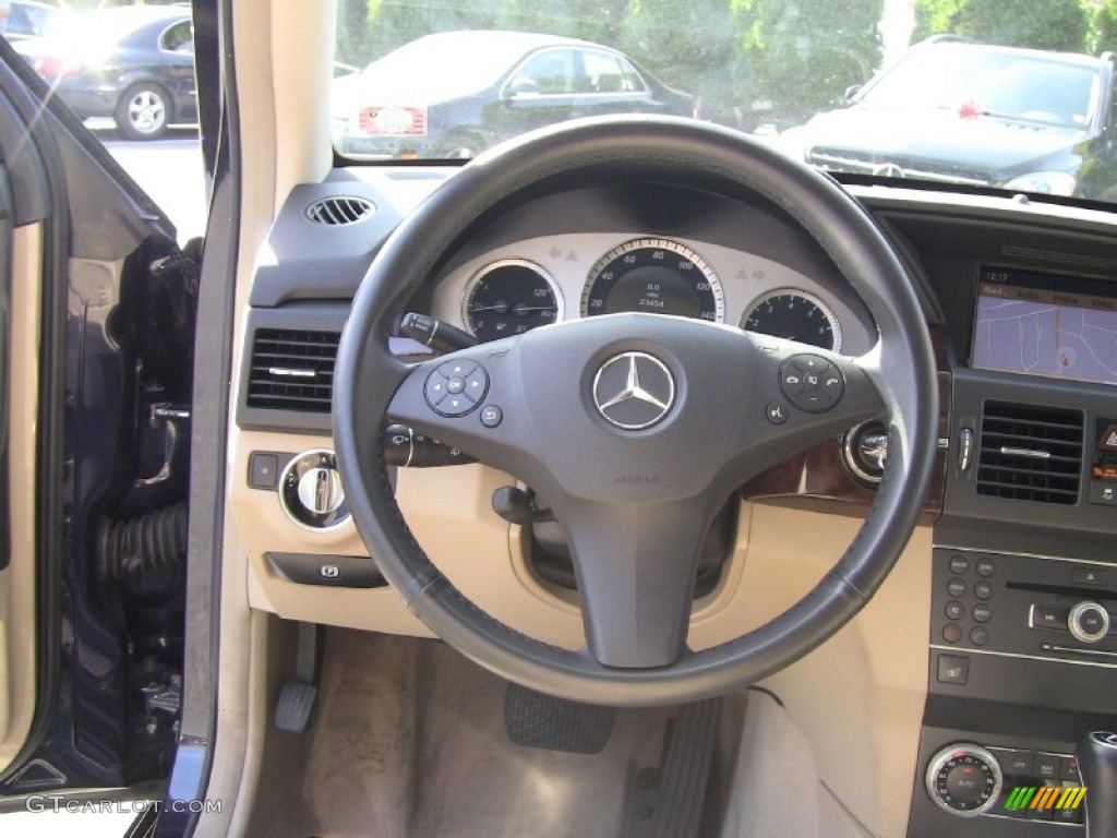 2011 Mercedes-Benz GLK 350 4Matic Almond/Black Steering Wheel Photo #55118007