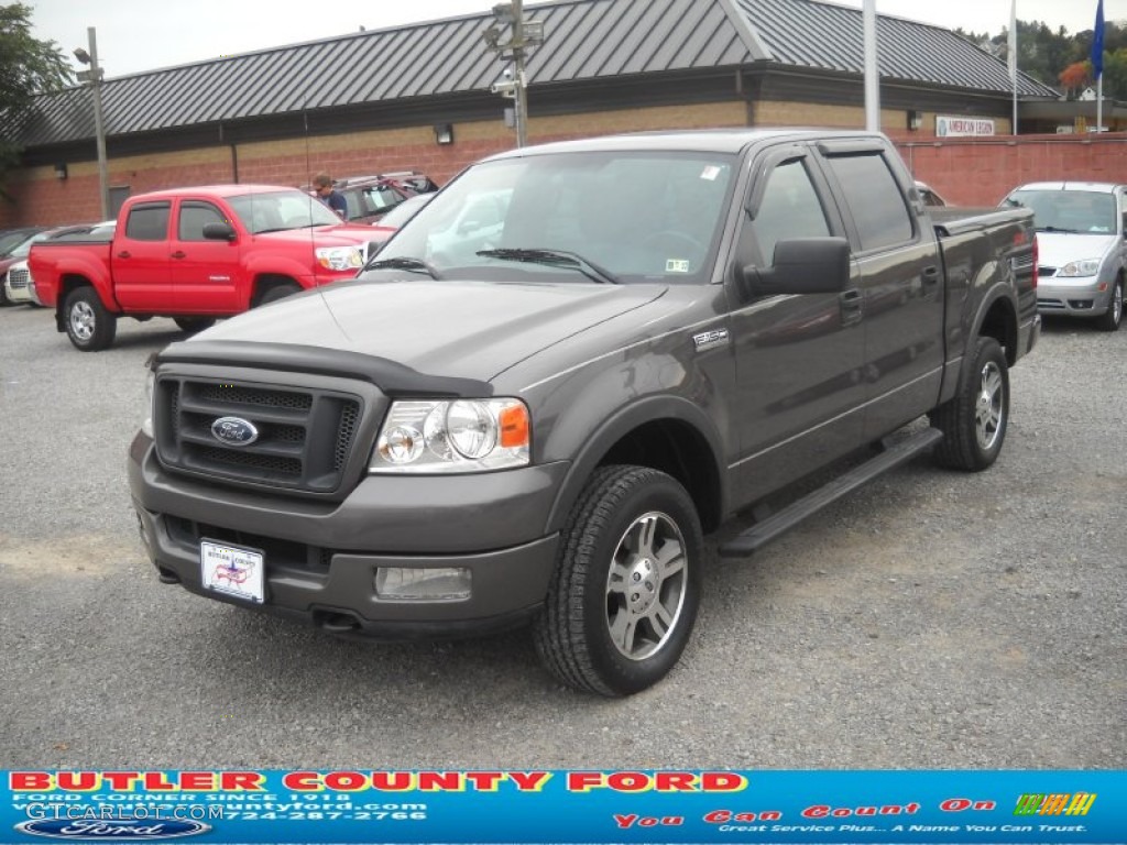 2004 F150 FX4 SuperCrew 4x4 - Dark Shadow Grey Metallic / Black photo #16