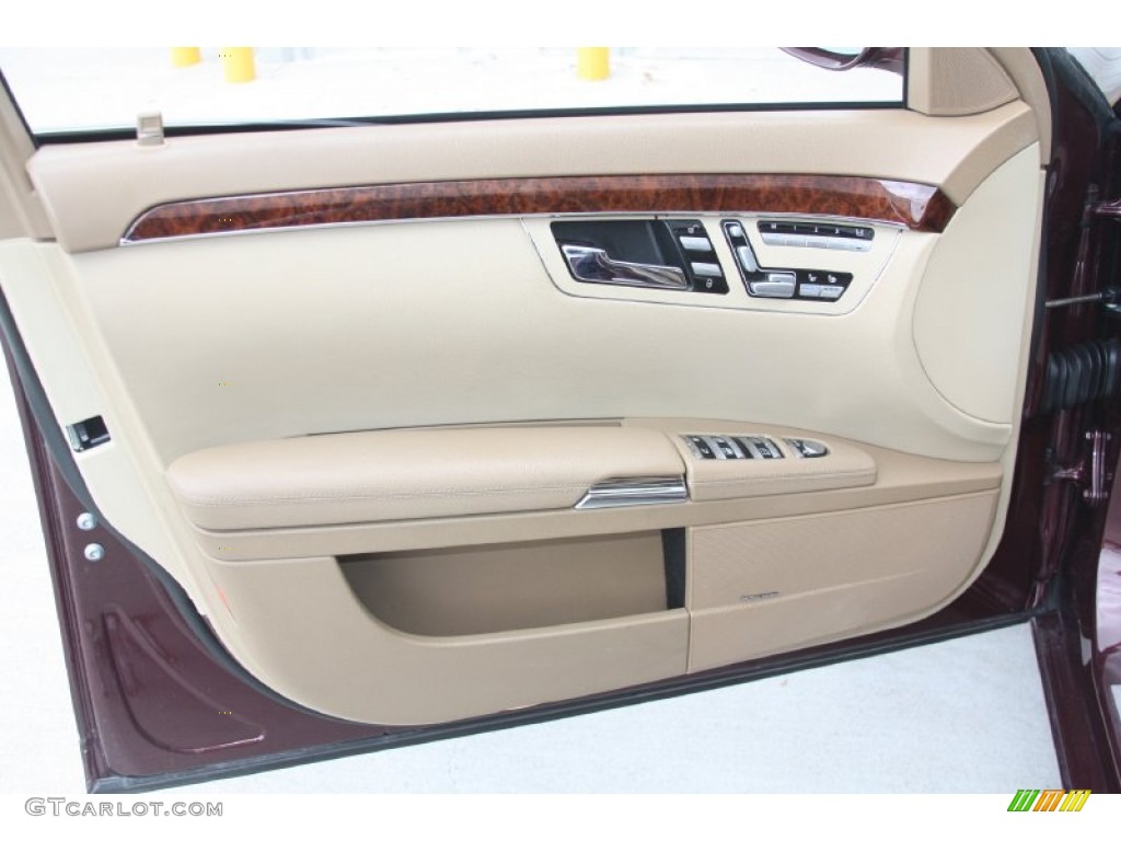 2008 Mercedes-Benz S 550 Sedan Cashmere/Savanna Door Panel Photo #55118859