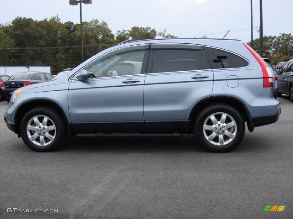 2008 CR-V EX-L - Glacier Blue Metallic / Gray photo #3