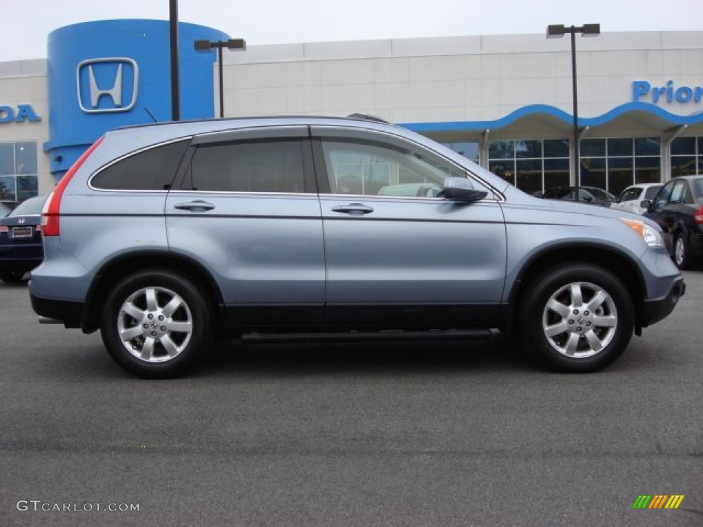 2008 CR-V EX-L - Glacier Blue Metallic / Gray photo #7