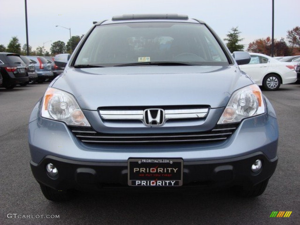 2008 CR-V EX-L - Glacier Blue Metallic / Gray photo #9