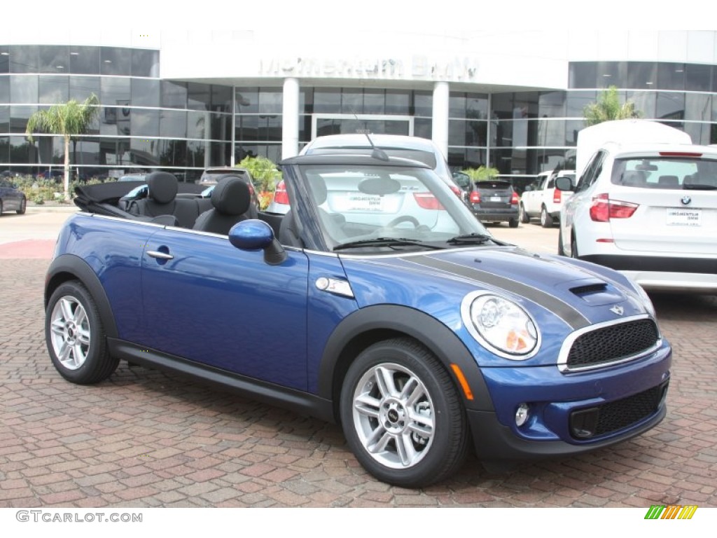 Lightning Blue Metallic 2012 Mini Cooper S Convertible Exterior Photo #55119975