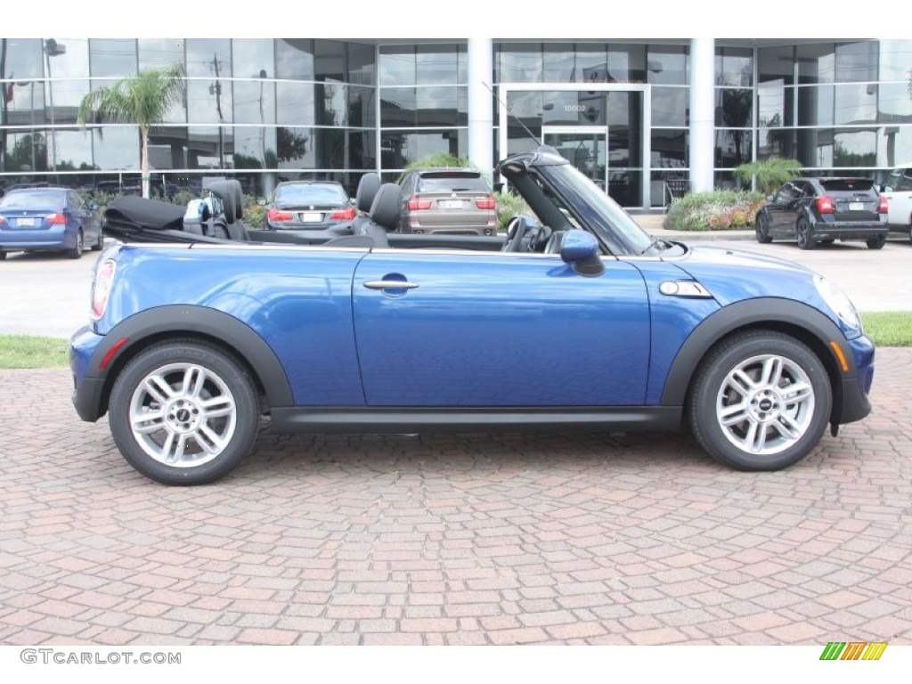 Lightning Blue Metallic 2012 Mini Cooper S Convertible Exterior Photo #55119993