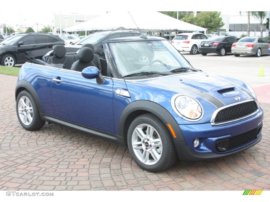 Lightning Blue Metallic 2012 Mini Cooper S Convertible Exterior Photo #55119999