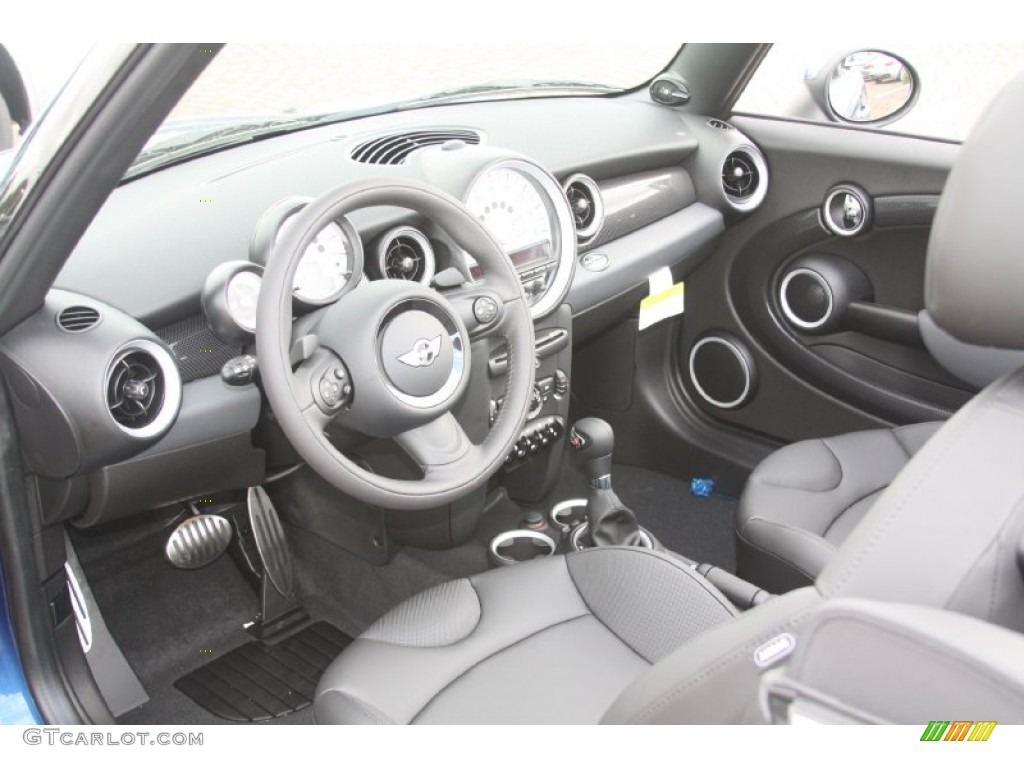 Carbon Black Interior 2012 Mini Cooper S Convertible Photo #55120047