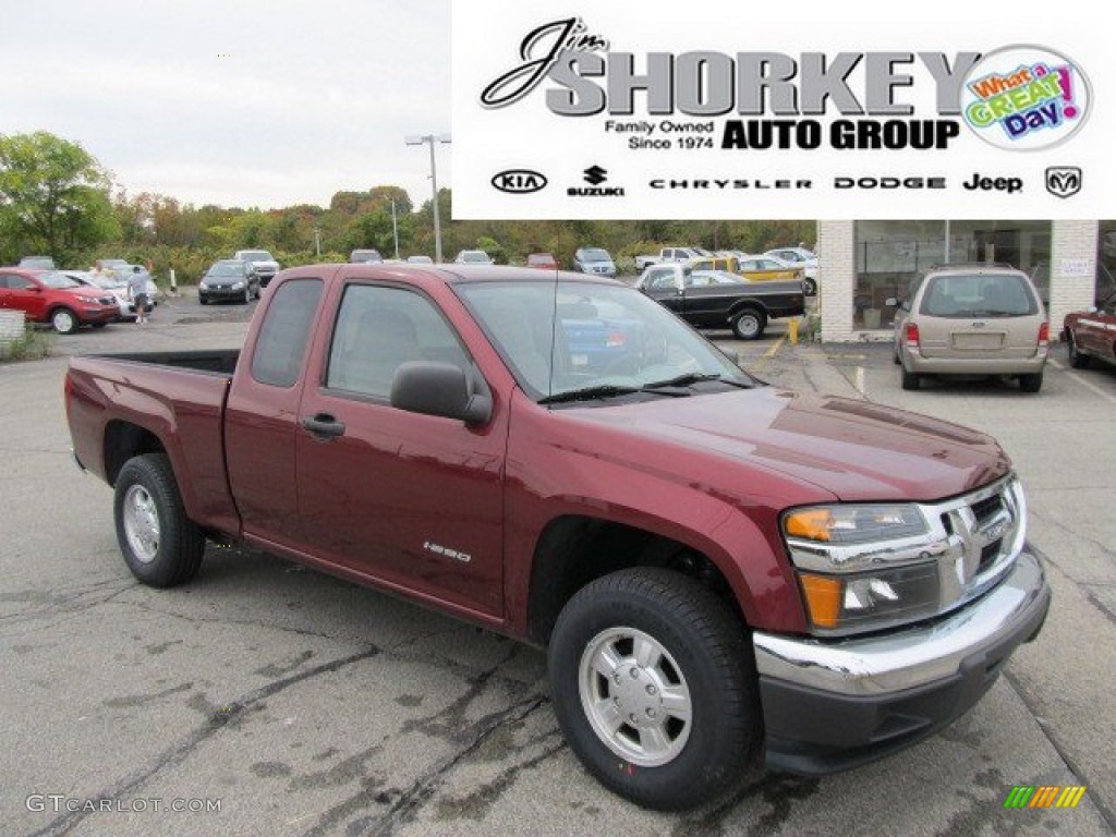 2007 i-Series Truck i-290 LS Extended Cab - Deep Crimson Red Metallic / Medium Pewter photo #1