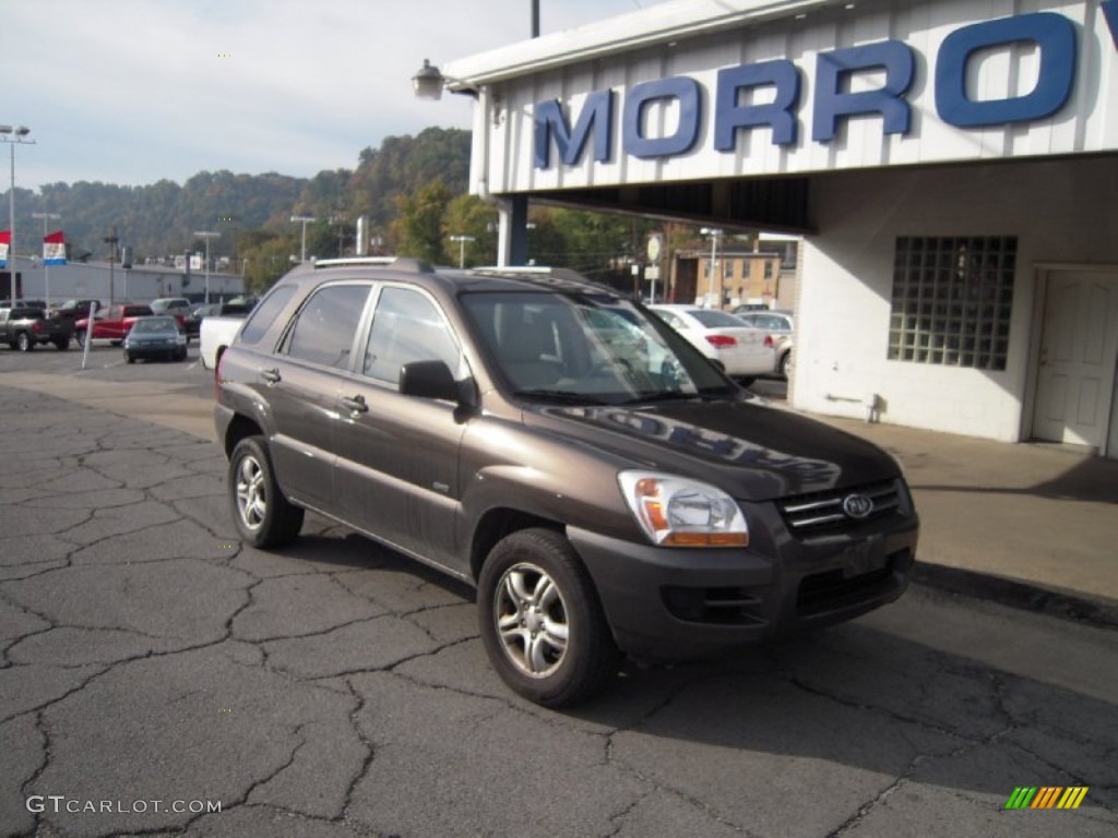 2006 Sportage LX V6 4x4 - Smoky Brown / Beige photo #2