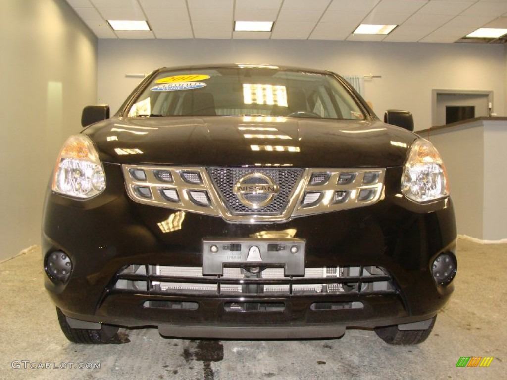 2011 Rogue S AWD - Wicked Black / Black photo #2