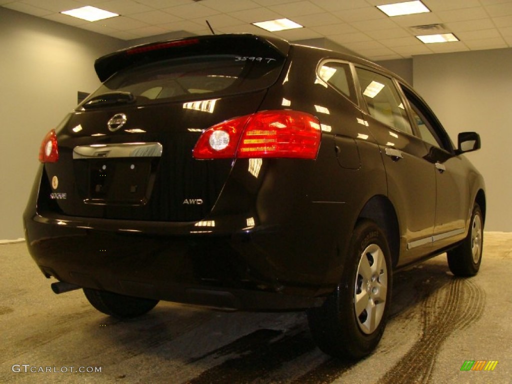 2011 Rogue S AWD - Wicked Black / Black photo #6