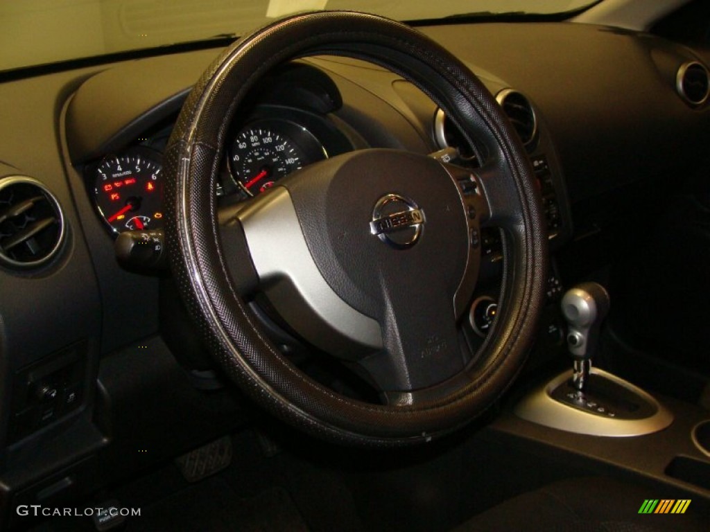 2011 Rogue S AWD - Wicked Black / Black photo #19