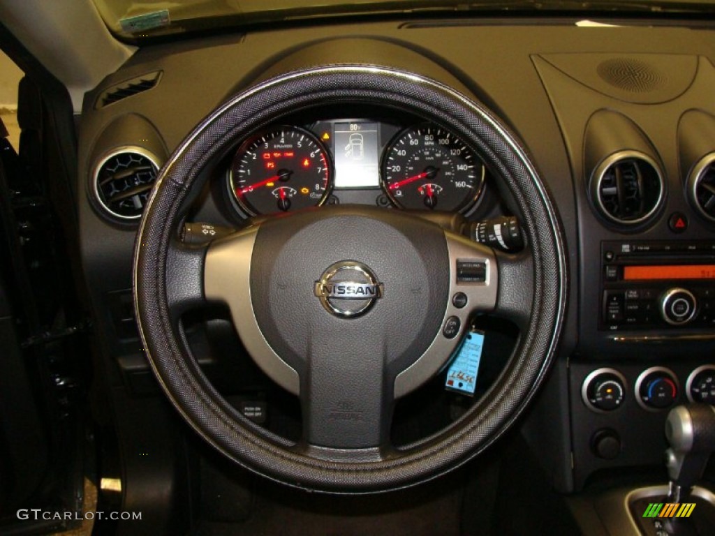 2011 Rogue S AWD - Wicked Black / Black photo #20