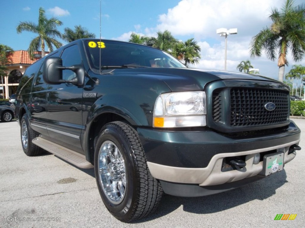 Aspen Green Metallic 2003 Ford Excursion Limited Exterior Photo #55126268