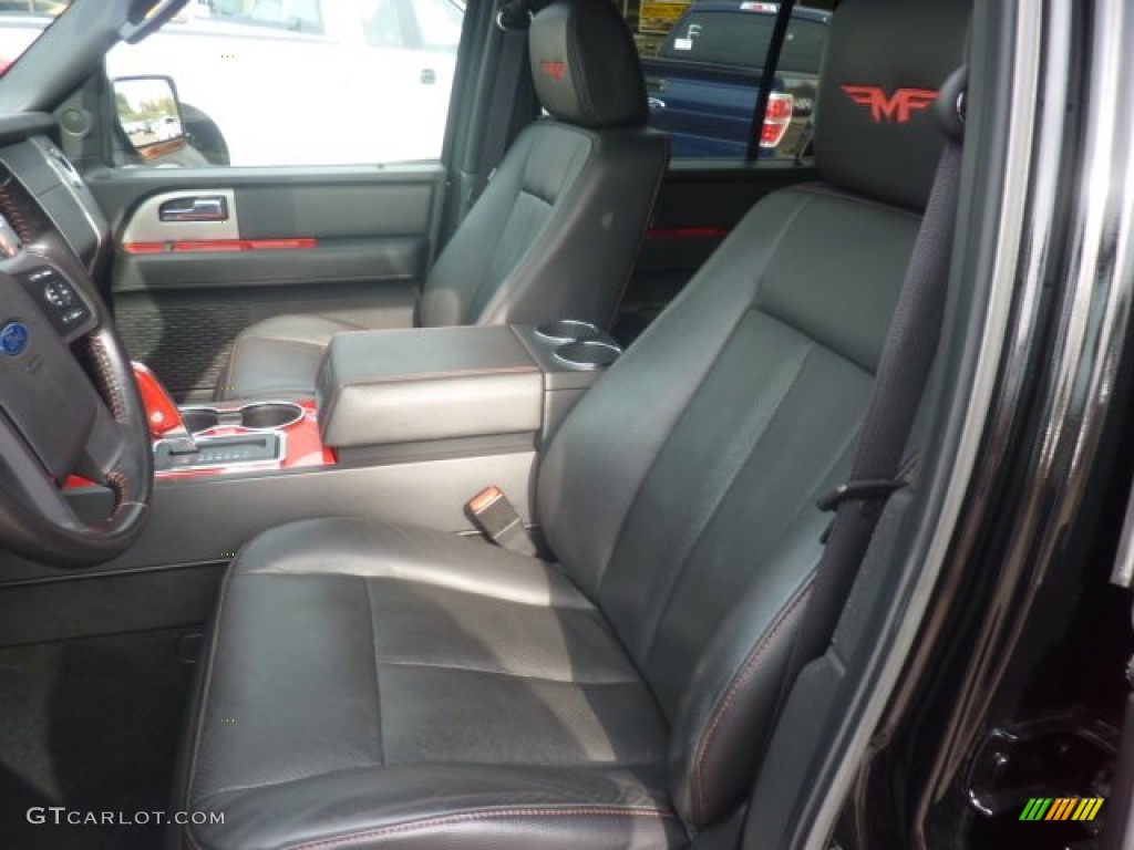 Charcoal Black/Red Interior 2008 Ford Expedition Funkmaster Flex Limited 4x4 Photo #55126926