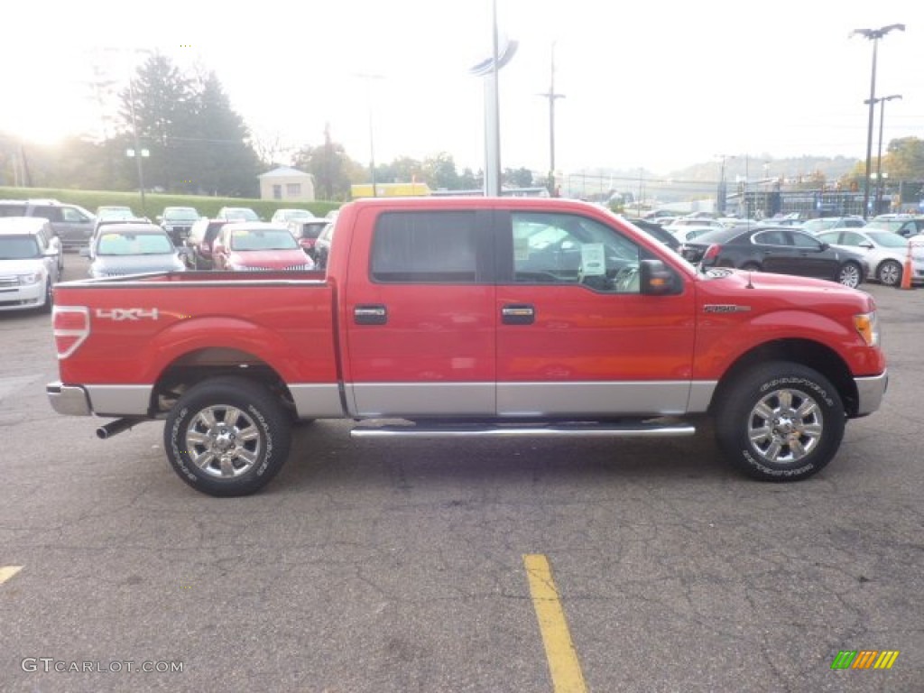 2011 F150 XLT SuperCrew 4x4 - Race Red / Steel Gray photo #5