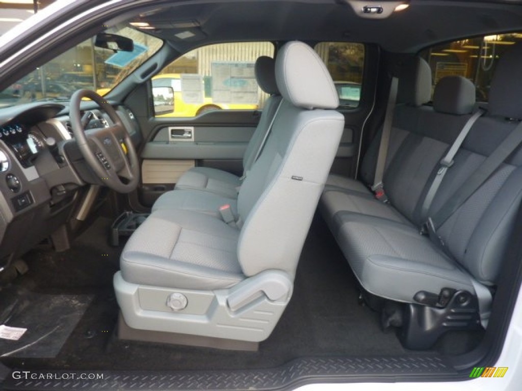 Steel Gray Interior 2011 Ford F150 XLT SuperCab 4x4 Photo #55127850