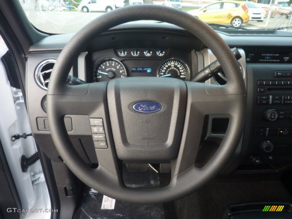 2011 Ford F150 XLT SuperCab 4x4 Steel Gray Steering Wheel Photo #55127883