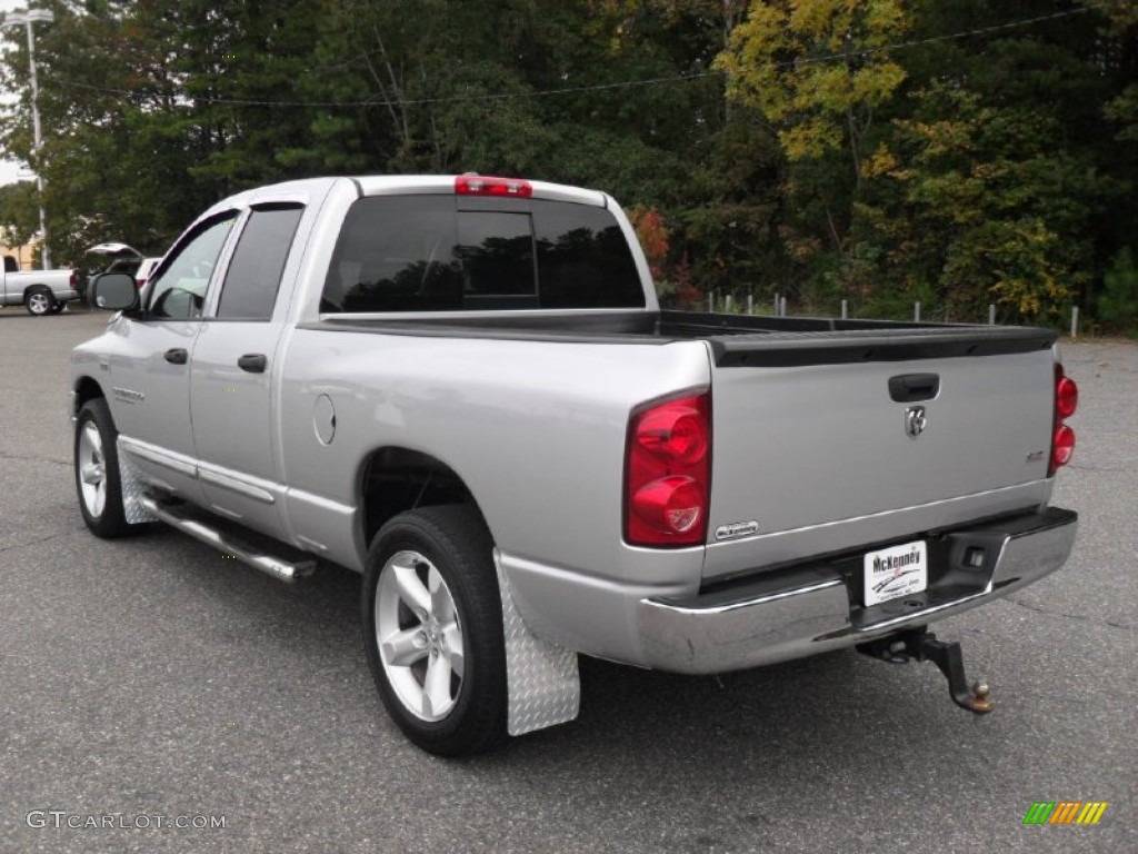 2007 Ram 1500 SLT Quad Cab - Bright Silver Metallic / Medium Slate Gray photo #2