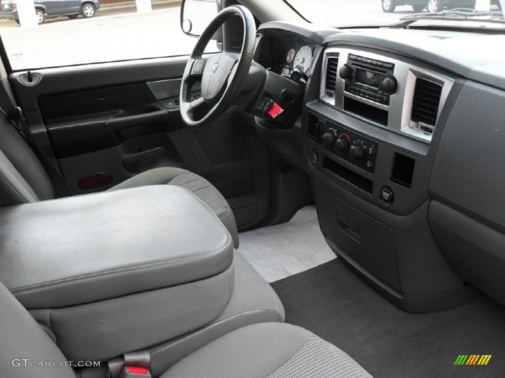 2007 Ram 1500 SLT Quad Cab - Bright Silver Metallic / Medium Slate Gray photo #19