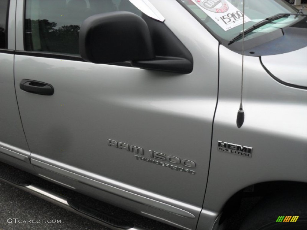2007 Ram 1500 SLT Quad Cab - Bright Silver Metallic / Medium Slate Gray photo #21