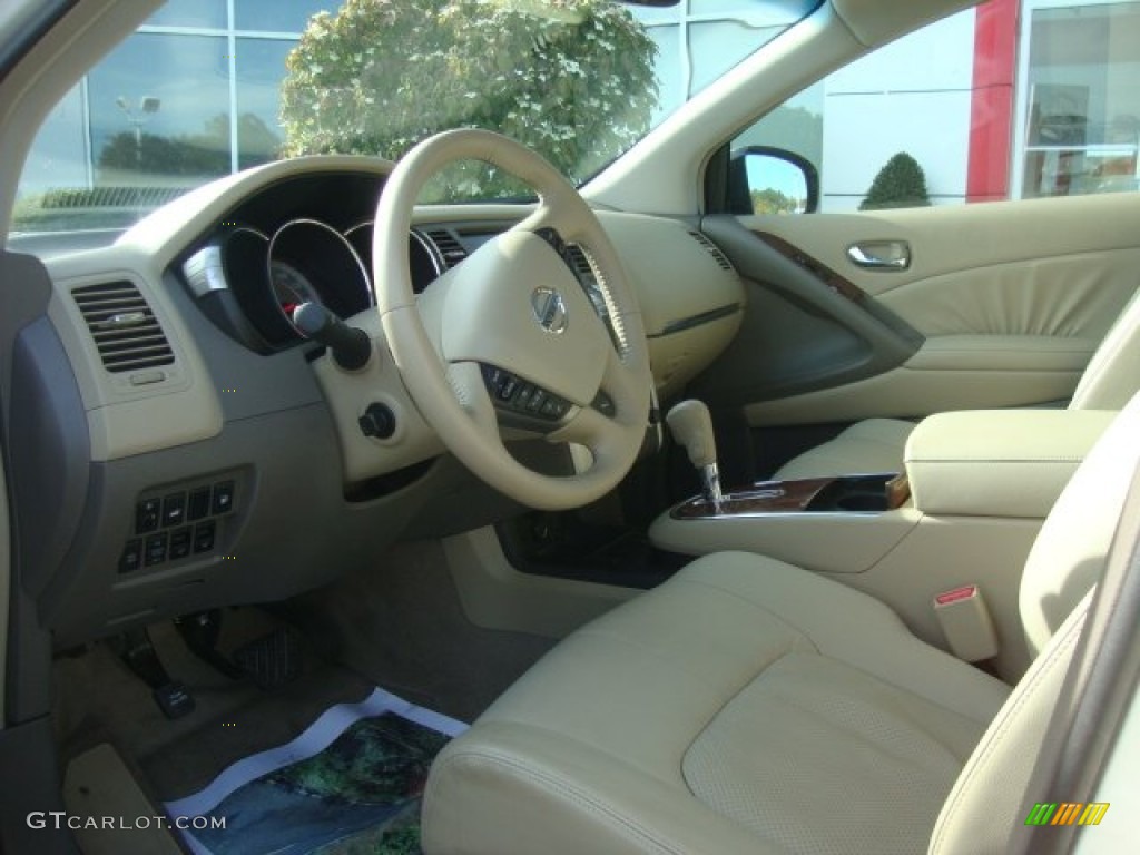 2009 Murano LE AWD - Glacier Pearl / Beige photo #13