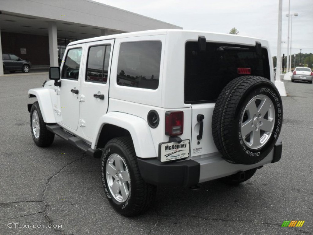 Bright White 2012 Jeep Wrangler Unlimited Sahara 4x4 Exterior Photo #55131973