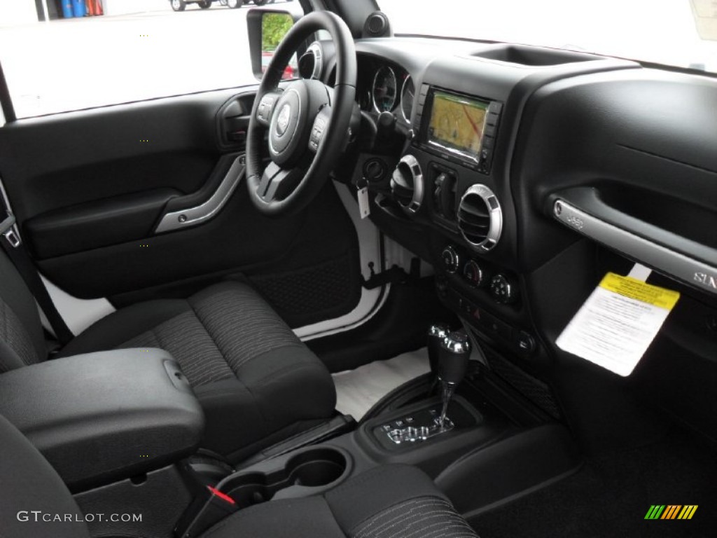 2012 Jeep Wrangler Unlimited Sahara 4x4 Black Dashboard Photo #55132182