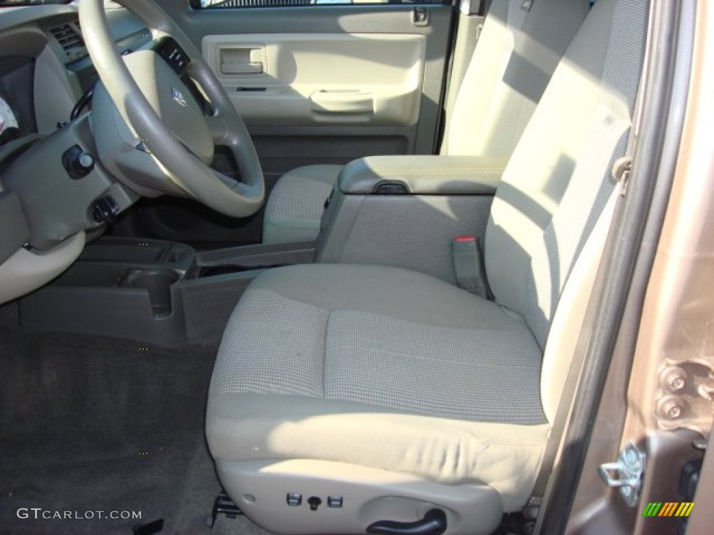 Dark Khaki/Medium Khaki Interior 2009 Dodge Dakota Big Horn Crew Cab Photo #55132518