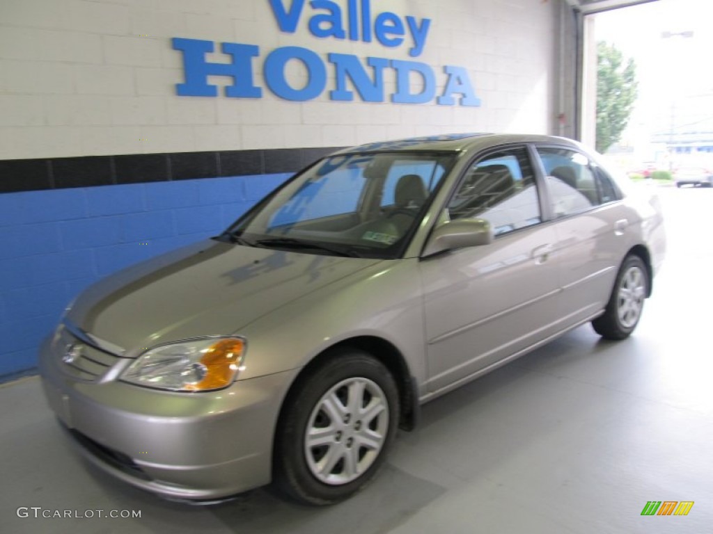 2003 Civic EX Sedan - Shoreline Mist Metallic / Ivory photo #1