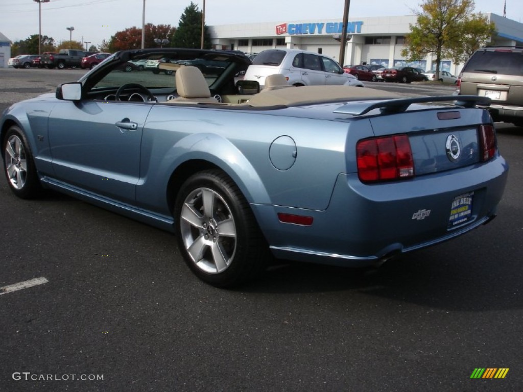 2006 Mustang GT Premium Convertible - Windveil Blue Metallic / Light Parchment photo #12