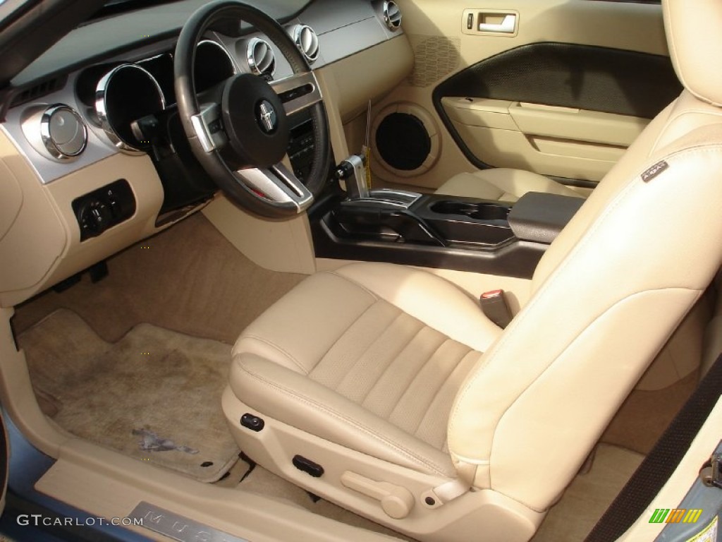 2006 Mustang GT Premium Convertible - Windveil Blue Metallic / Light Parchment photo #15