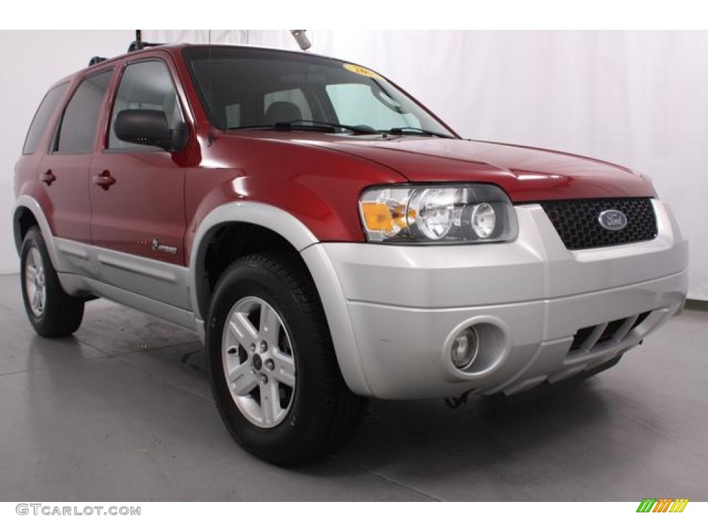 2005 Escape Hybrid 4WD - Redfire Metallic / Ebony Black photo #3