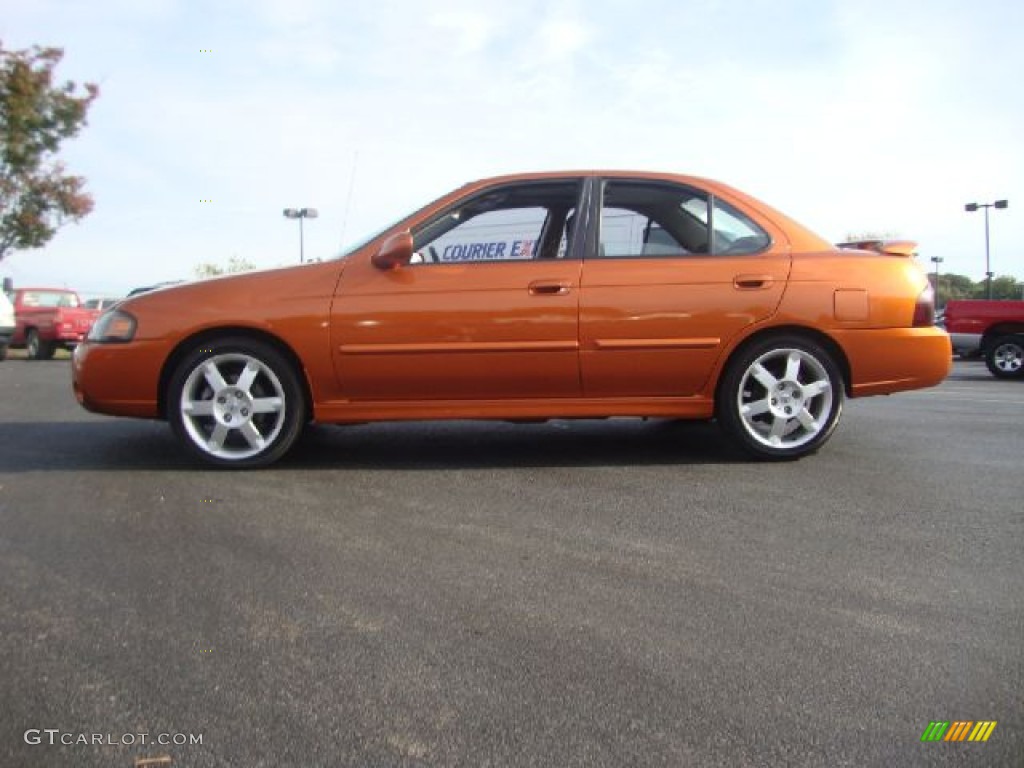 2005 Sentra SE-R - Volcanic Orange / Charcoal photo #6
