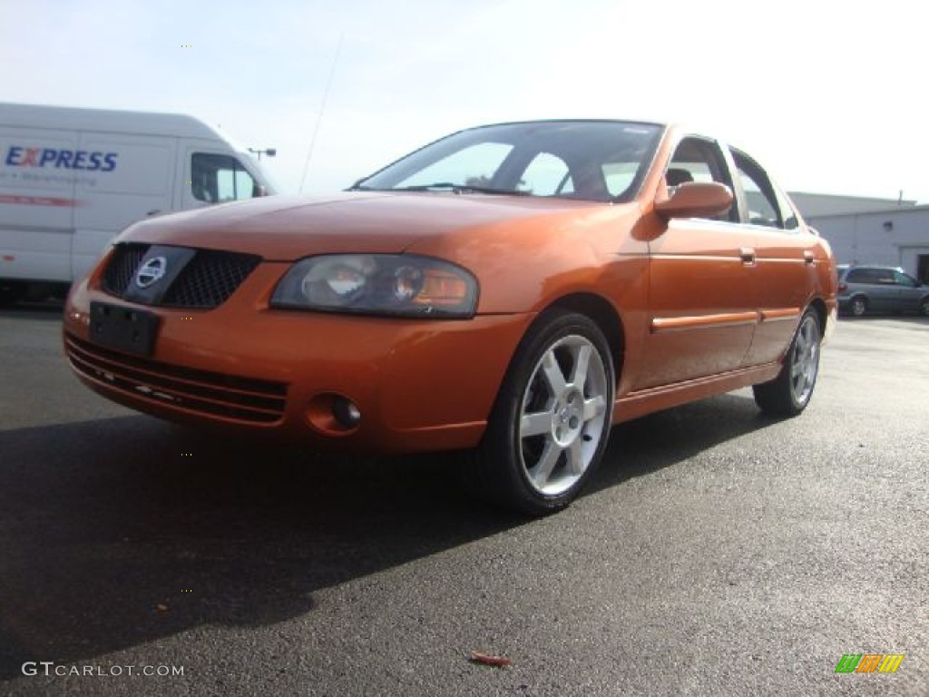 2005 Sentra SE-R - Volcanic Orange / Charcoal photo #7