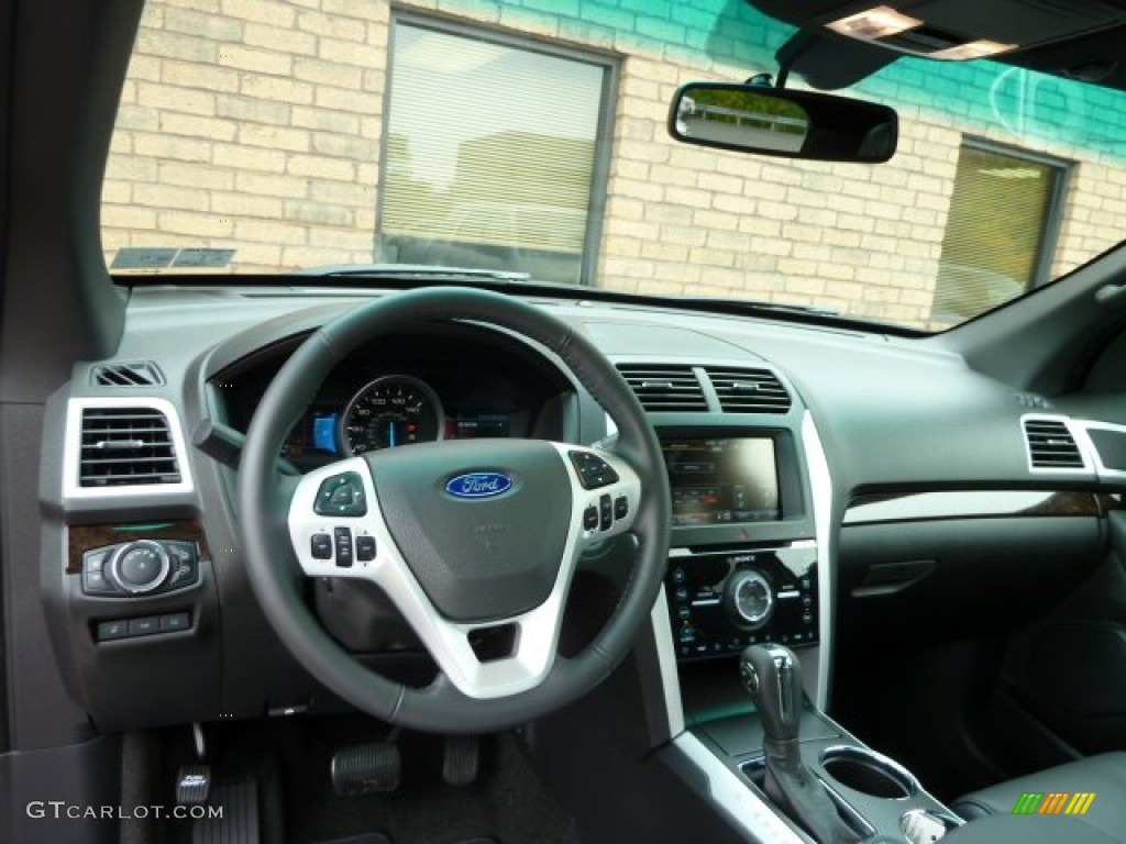 2012 Ford Explorer Limited 4WD Charcoal Black Dashboard Photo #55146167